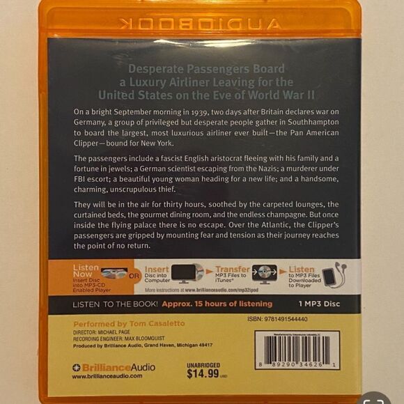 Ken Follett Night Over Water MP3 Audiobook - Picture 2 of 5